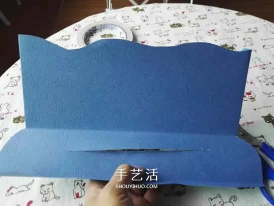 儿童简单纸玩具制作 可以控制海豚游来游去