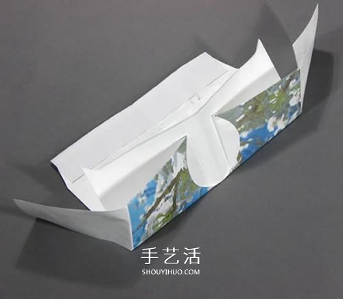 折纸皮夹钱包的教程 带卡包功能纸钱包的折法