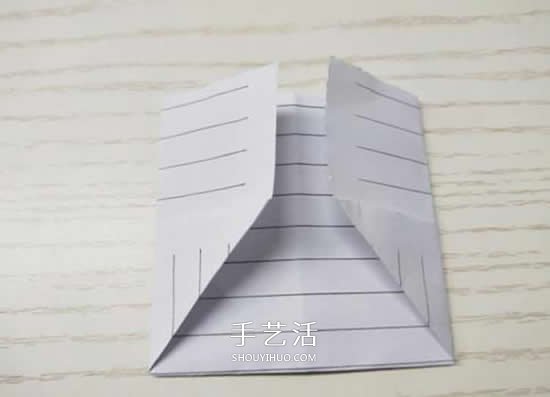 幼儿园折纸教程：最简单纸钱包的折法图解