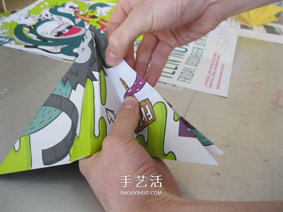 简单纸伞的制作方法图解 可以打开收起！
