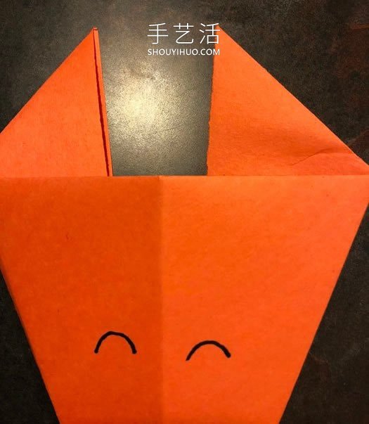 幼儿手工折纸狐狸的最简单方法图解