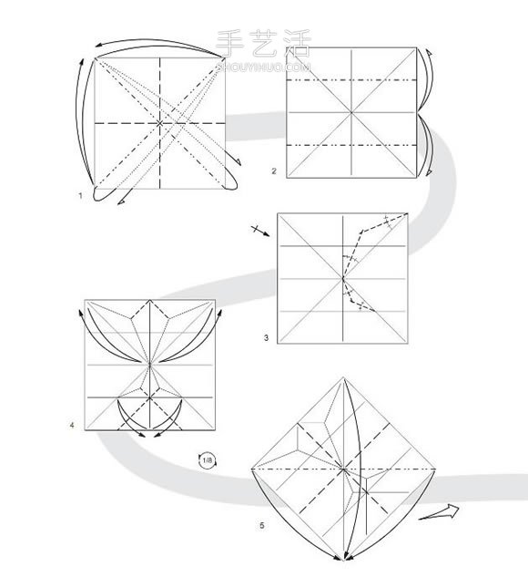 手工折纸蝴蝶书签的折法图解教程