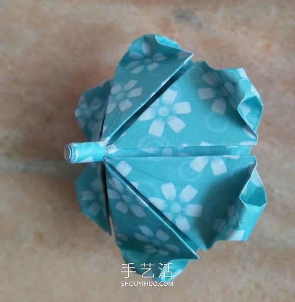 简单折纸漂亮雨伞的折法图解教程