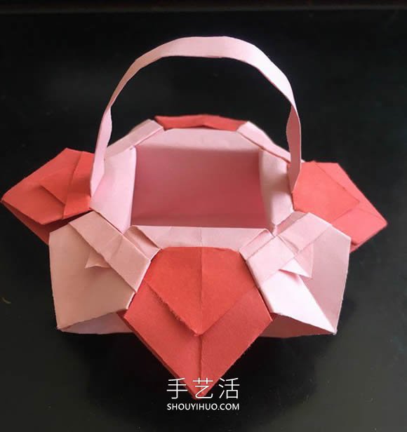 小花篮的折纸方法简单教程