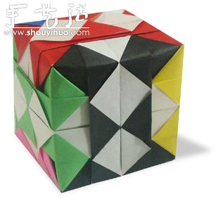 立体魔方组合折纸教程