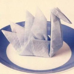 纸巾手工折纸天鹅的教程