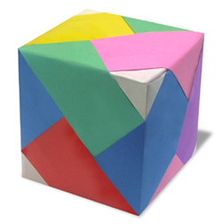 编织造型立方体组合折纸教程