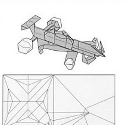 F1方程式赛车手工折纸方法