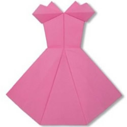 如何折纸裙子的方法 手工折纸裙子的折法图解