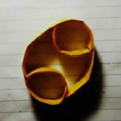 巨蟹座天文符号折纸图解 手工折巨蟹座符号折法