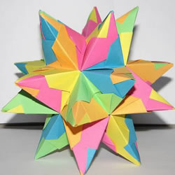 立体星星的折法图解 折纸星星花球的步骤图