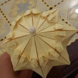 漂亮立体雨伞折纸图解 纸雨伞的折法步骤图
