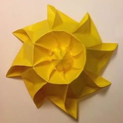 冬日里的暖阳！手工折纸立体太阳的折法图解
