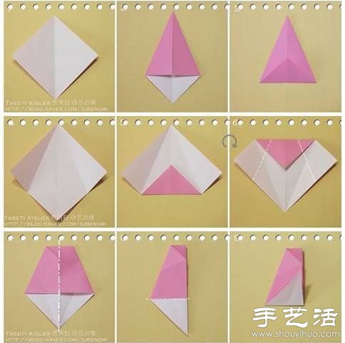 折纸手工：果盘制作教程