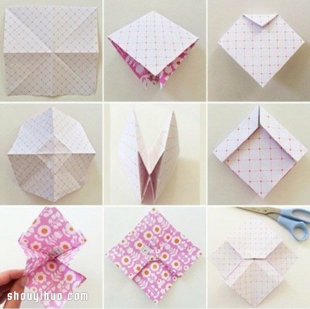 折纸蝴蝶结教程 蝴蝶领结的折法图解