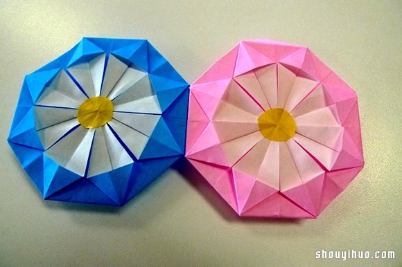 纸绣球的做法 折纸绣球花手工制作图解教程