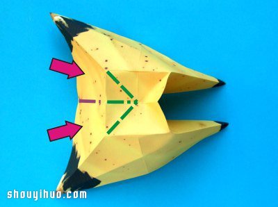 如何折纸香蕉 折纸香蕉的折法步骤图解教程
