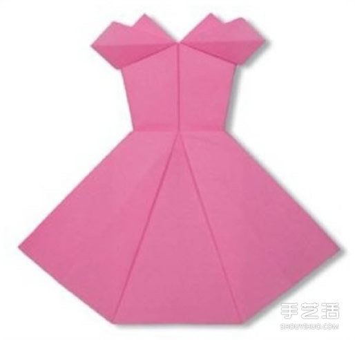 如何折纸裙子的方法 手工折纸裙子的折法图解