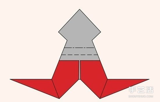 圣诞老人折纸步骤图 手工折纸圣诞老人教程