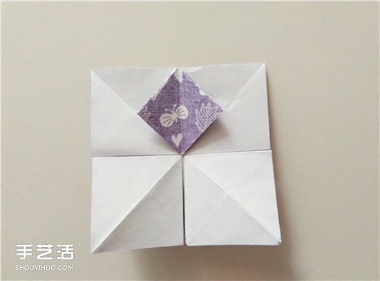 扑克牌黑桃和梅花花色的折纸方法图解