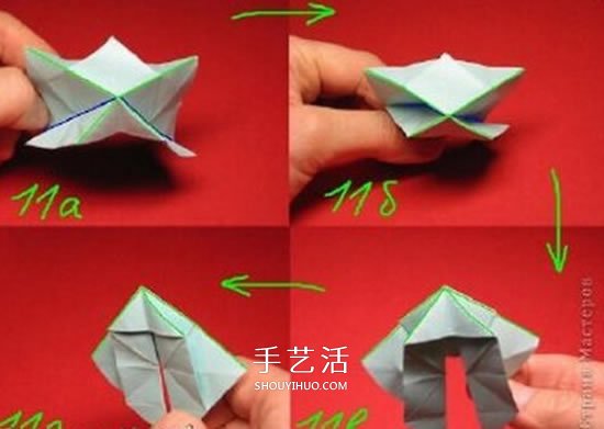 绿萝魔灵花球的折法图解 折纸绿萝魔灵花球教程