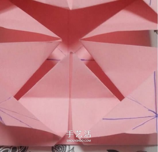爱心相框怎么折图解 带心形四方相框的折法