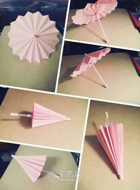 迷你油纸伞制作方法 折纸做油纸伞图解教程