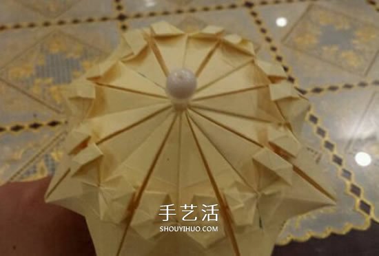 漂亮立体雨伞折纸图解 纸雨伞的折法步骤图