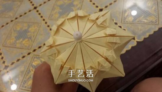 漂亮立体雨伞折纸图解 纸雨伞的折法步骤图