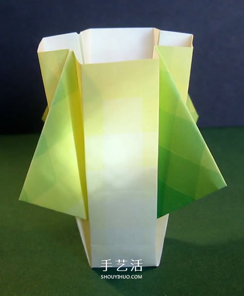 手工花瓶的折法图解 详细折花瓶教程步骤