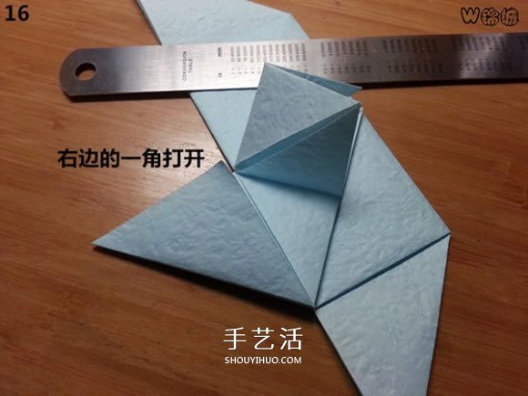 卡通天使的折纸教程 手工折可爱的天使图解