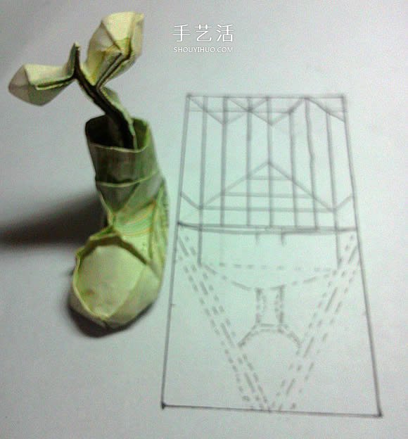 鞋子树苗的折纸方法 这样的组合很有趣！