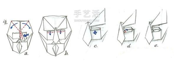 神秘自由斗士！V字仇杀队面具的折纸方法图解