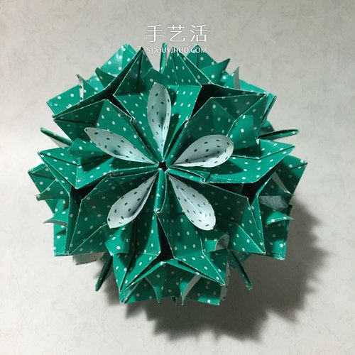 怎么折五瓣花花球的方法 五瓣花球的折纸图解