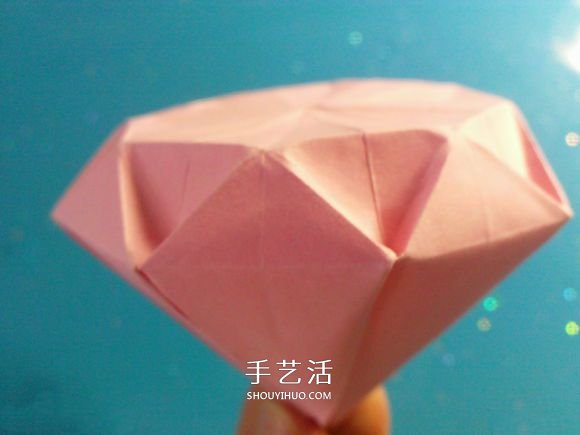怎么折纸立体钻石图解 折一个超大的送女友吧