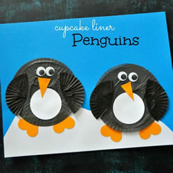 幼儿手工制作企鹅粘贴画的做法教程