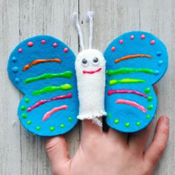 一个手套做玩具！春天蝴蝶手偶手工制作教程