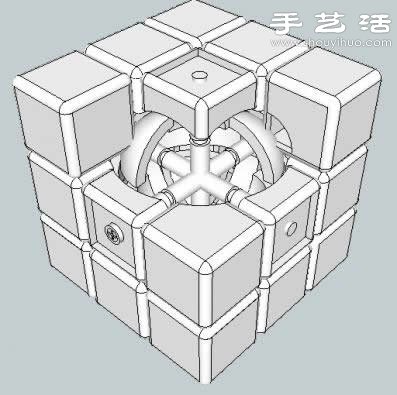 魔方结构三维立体模型图