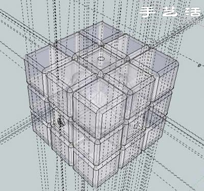 魔方结构三维立体模型图