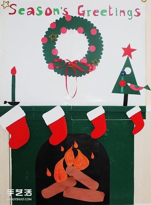 幼儿园环境创设图片之圣诞节墙饰布置方法