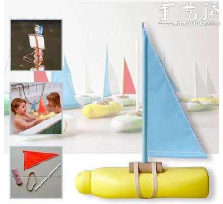 洗发水瓶/沐浴液瓶DIY制作小帆船