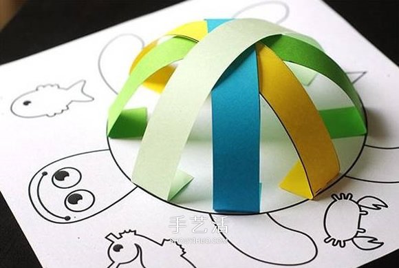 创意乌龟立体画的画法 卡纸手工制作立体小乌龟