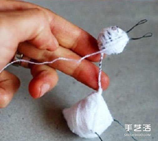 儿童白鹭玩偶手工制作 只需要准备毛线和铁丝
