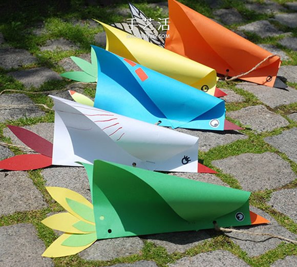儿童简易风筝制作方法 用彩纸做小鸟风筝做法