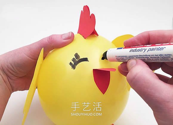 气球简单手工制作可爱小鸡的做法教程