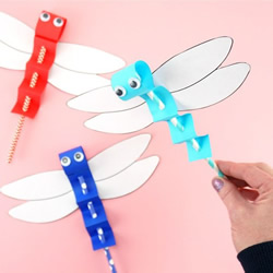 幼儿园手工制作蜻蜓木偶的简单做法教程