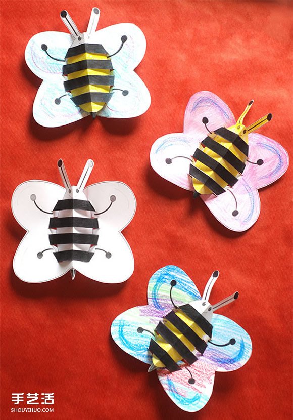幼儿园手工制作蜜蜂 小蜜蜂手工制作图片