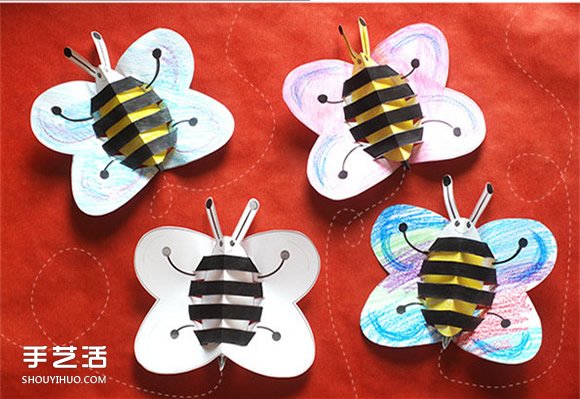 幼儿园手工制作蜜蜂 小蜜蜂手工制作图片