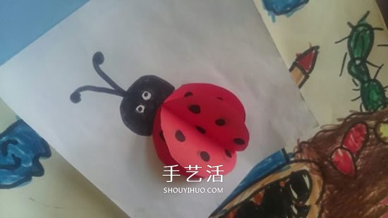 幼儿园手工制作立体瓢虫的做法