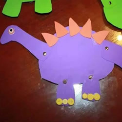 卡纸做恐龙玩具的方法 全身关节都可以活动